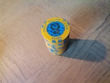 Lot jetons de casino cercle Cesar Billard Palace 20 jetons de 5€ poker roulette