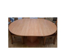 Table ronde avec rallonge