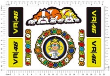 Ensemble décalcomanies pour casque VR 46 Valentino Rossi The Doctor autocolla...