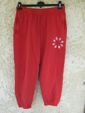 Pantalon ADIDAS jogging rétro vintage pant rouge coton sport TREFOIL L