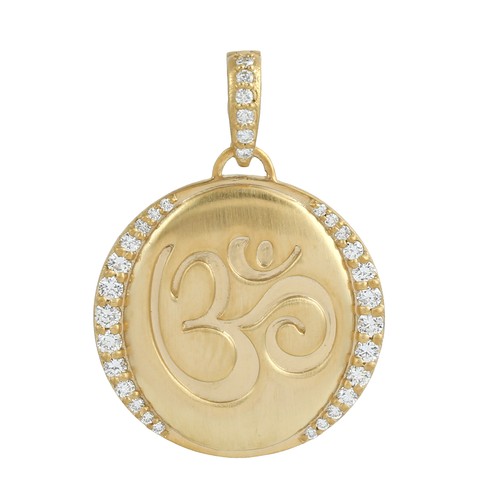 Pendentif jaune 14 - om, en