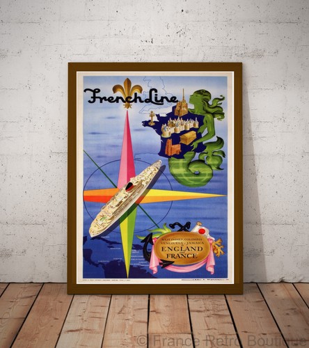 Poster affiche french line - french,