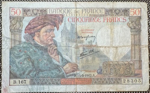 Billet francs jacques - de, 50