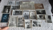 lot : Ancienne Photographie Enfant Ours en Peluche Vélo Cheval à Roulette Pupée