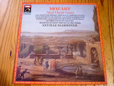 Mozart - 9 Ouvertures - Neville Marriner. Vinyle 33T. Disque comme Neuf.