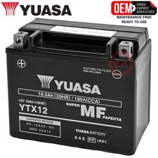 Batterie YTX12-BS Yuasa Scellée Aprilia Scarabeo IE Light E3 500 2006-2008