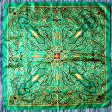 - foulard  soie TBEG  vintage scarf  67 x 67 cm
