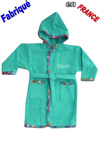 Peignoir enfant prénom brodé