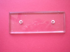 Plaque de propreté verre biseauté, ancienne 18x7cm x 8mm