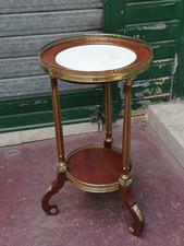 French Side Table Round White