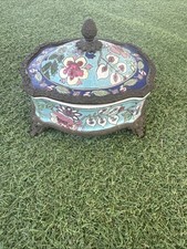 Ancienne Boîte En Émaux De Longwy (Et Bronze ?)