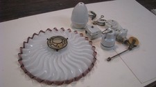 abat-jour en opaline blanc