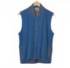 Gilet cardigan homme AALLARD De MEGEVE bleu 100% cachemire taille 50 8070