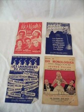 Recueil vintage 10 monologues pour jeunes filles n° 63 PICOT + partitions music