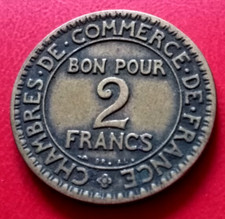 Monnaie France 2 Francs 1922 Chambres de commerce   KM#877  [1917]