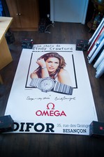 OMEGA WATCH CINDY CRAWFORD B French Vintage Advertising Fashion Poster Original