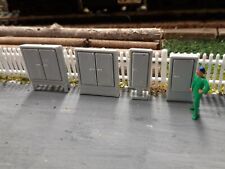 ho lot 4 armoires électrique 1/87 décor train rue industrie maquette56 miniature