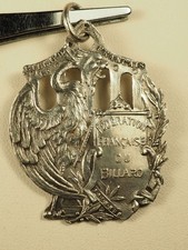 MEDAILLE DECORATION ANCIENNE ARGENT MASSIF 1906 BILLARD SILVER FOB MEDAL GRIFFIN