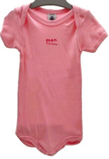  Petit Bateau body manche courte rose clair bébé fille 9 mois 