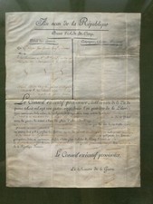 BREVET AIDE-DE-CAMP 1793