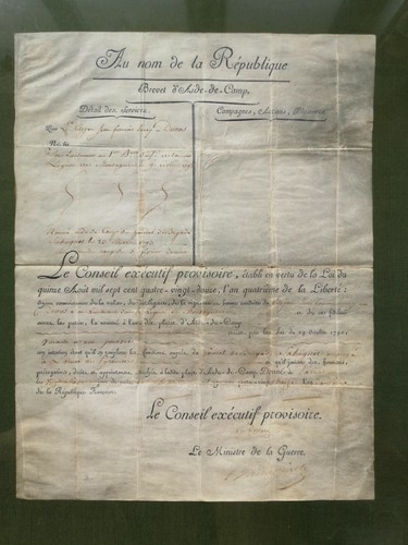 Brevet aide camp 1793 - aide-de-camp,