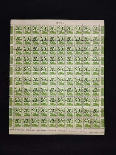 Feuille complète 100 timbres - feuille,