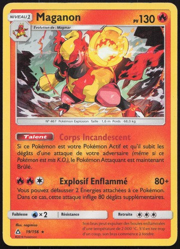 Carte pokémon maganon 156 - pokémon, 19/156