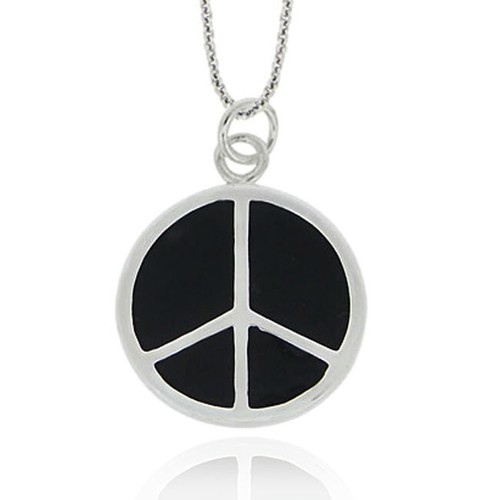 Argent sterling noir émail - argent,