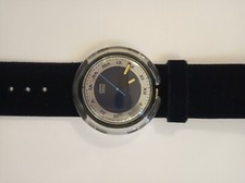 TRÈS BELLE SWATCH GRAND MODÈLE  POP PWB159 BLUE VELVET 1991 NEUF FONCTIONNE
