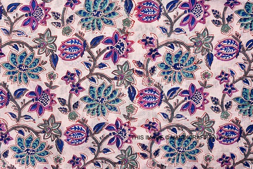 Tissu coton imprimé la - imprimé, À