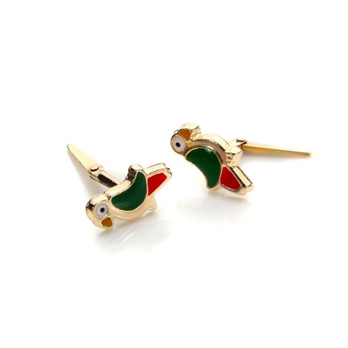 Boucles oreilles perroquets - d'oreilles,