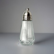 Saupoudreuse/ sucrier CHRISTOFLE ORFEVRERIE en métal et verre Made in France