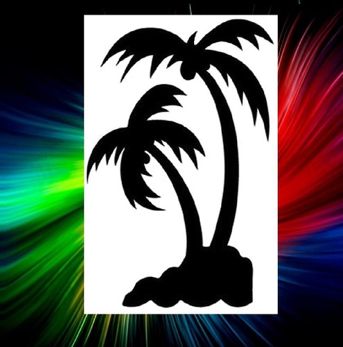 Palm trees airbrush painting - palm, airbrush,