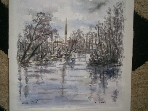 Ancienne peinture aquarelle - ancienne,