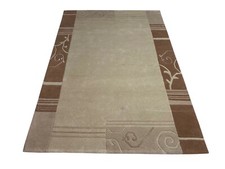 Indo Népal Tapis Tissé À La Main Beige 100% Laine Gabbeh De Haute Qualité