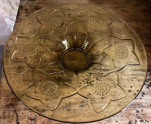 Ancien grand plat rond coupe - ancien,