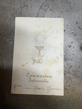 menu ancien Communion Solennelle  Melle Dune Marie Couvreur