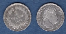 2 Francs Louis Philippe Ier 1843 W Lille TB + Louis Philippe Ier, 1830-1848