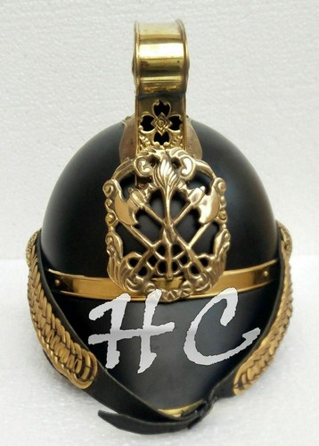 Casque pompier chef noir - casque,