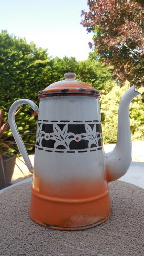 Cafetiere emaillee ancienne - cafetiere,