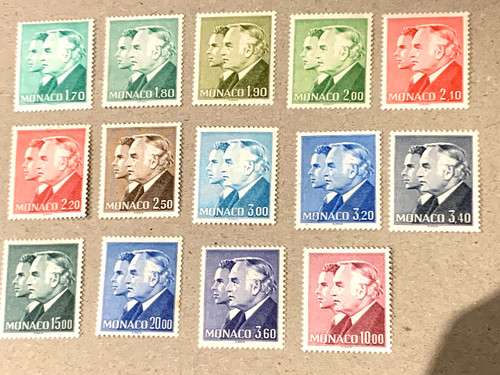 Lot timbres monaco série - monaco, "