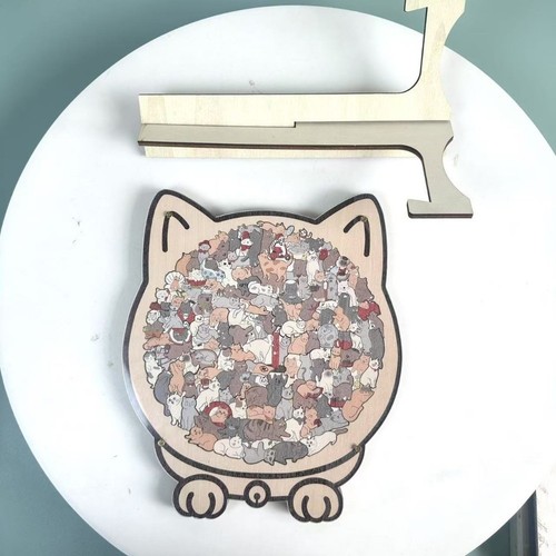 Puzzle bois pour chat - en, 135