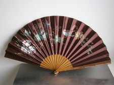 Grand éventail c-1900 Bois
