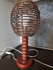 ANCIEN PIED LAMPE EN BOIS TOURNÉ DANS LE GOÛT DE CHARLES DUDOUYT ART DECO 