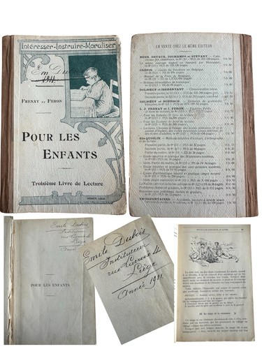 Livre scolaire ancien pour - scolaire, /