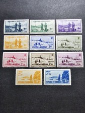 TIMBRE FRANCE COLONIE SAINT PIERRE ET MIQUELON N°196/206 NEUF * MLH 1939