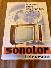 affiche SONOLOR  télévision années 60    116,5 x 156 cm