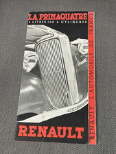 Brochure dépliant pub voiture automobile RENAULT PRIMAQUATRE années 30