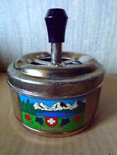 CENDRIER POUSSOIR SUISSE tole