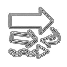 CUTTING DIES 4 MATRICES DE DECOUPES FLECHES 2 à 4cm 084 SCRAPBOOKING CARTERIE